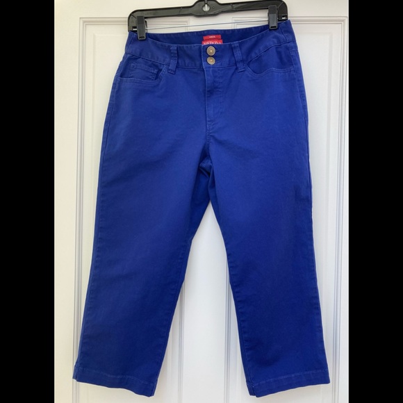 Merona Blue cropped stretch pants, woman size 6 - Picture 3 of 4